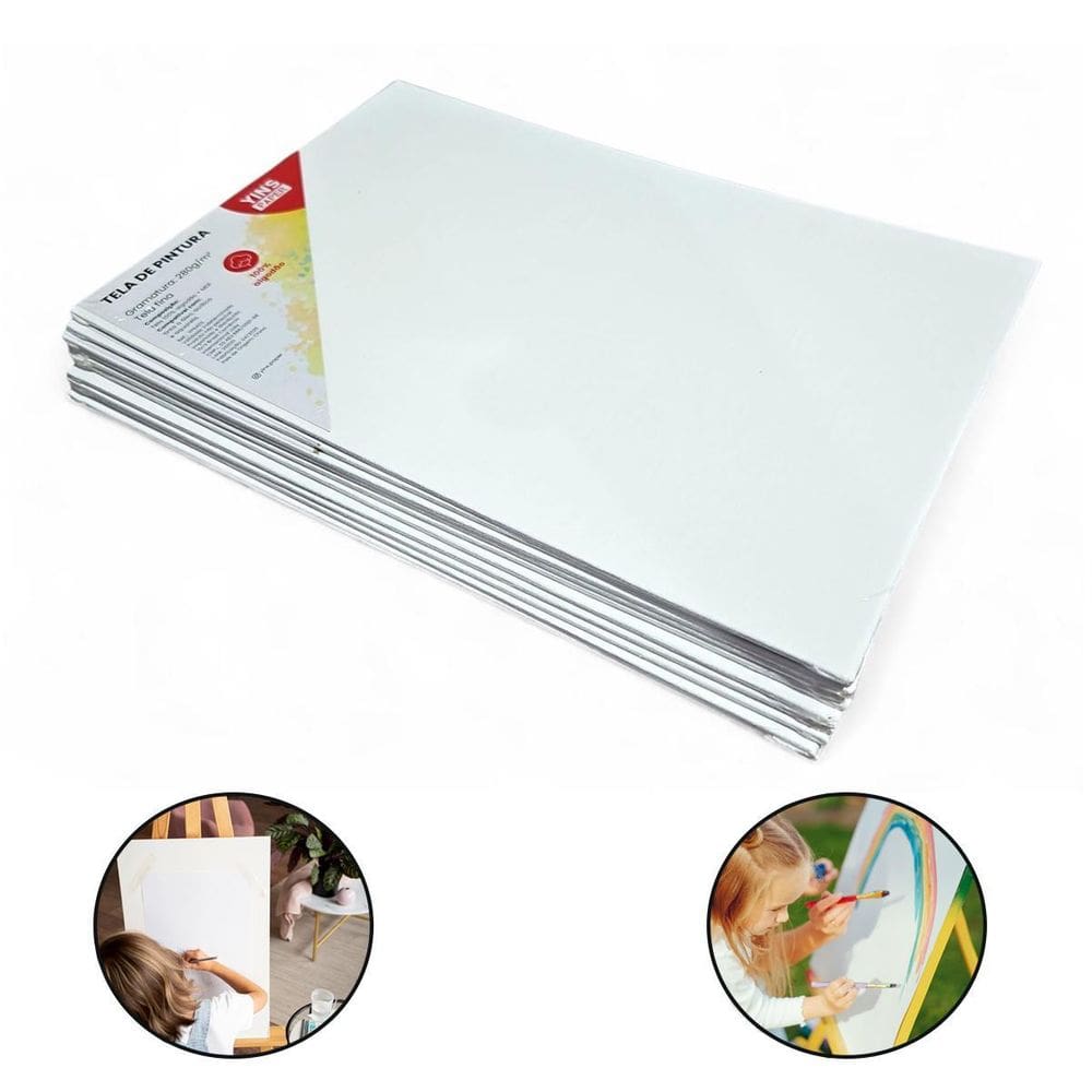 Kit 10 Telas De Pintura Fina 40X50 100% Algodão Pronta