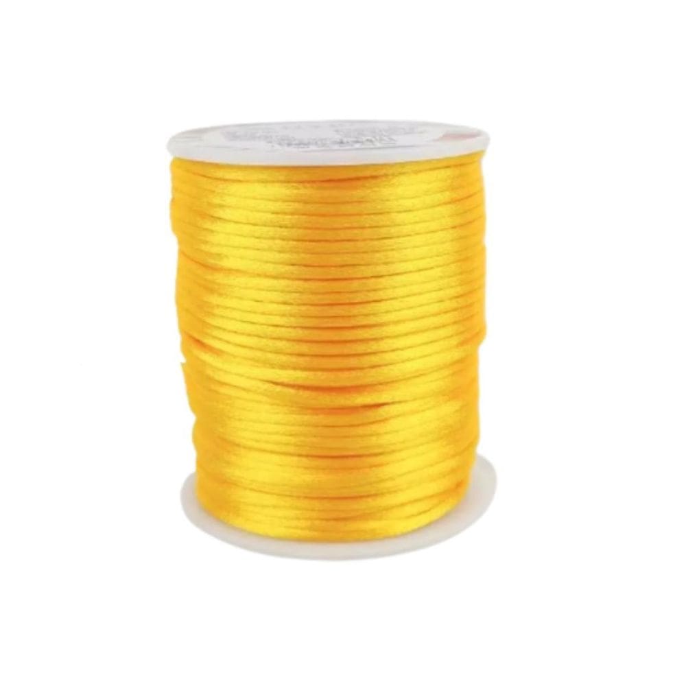 Cordão Acetinado Rabo De Rato 2Mm Rolo Com 50 M Dourado