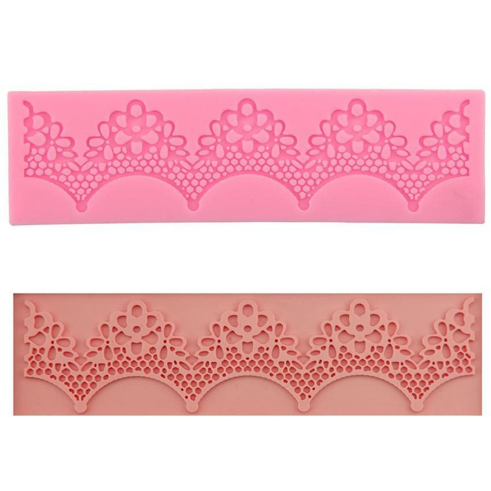Molde Silicone Textura Bolo Renda Açucar Fondant Decoraçao