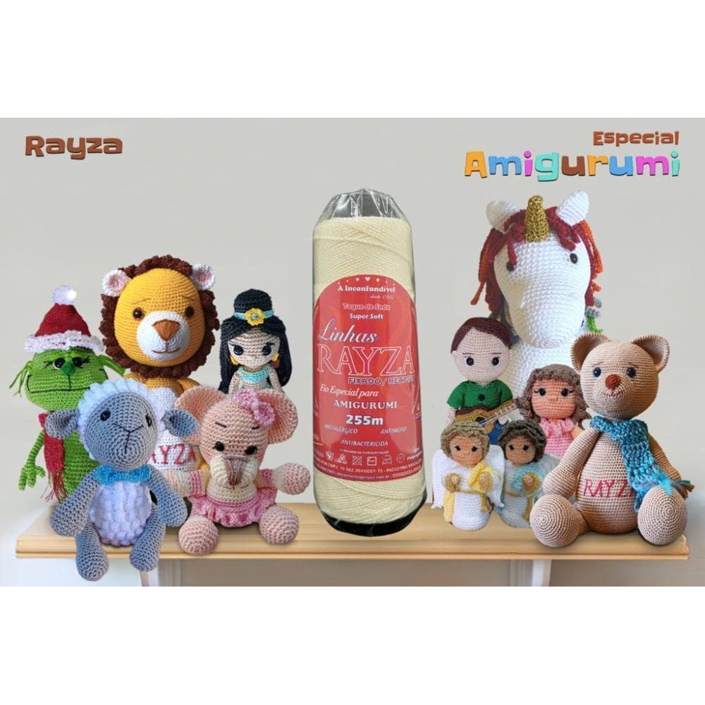 Linha Rayza Ideal Para Crochê E Amigurumi -Cor 020 Manteiga