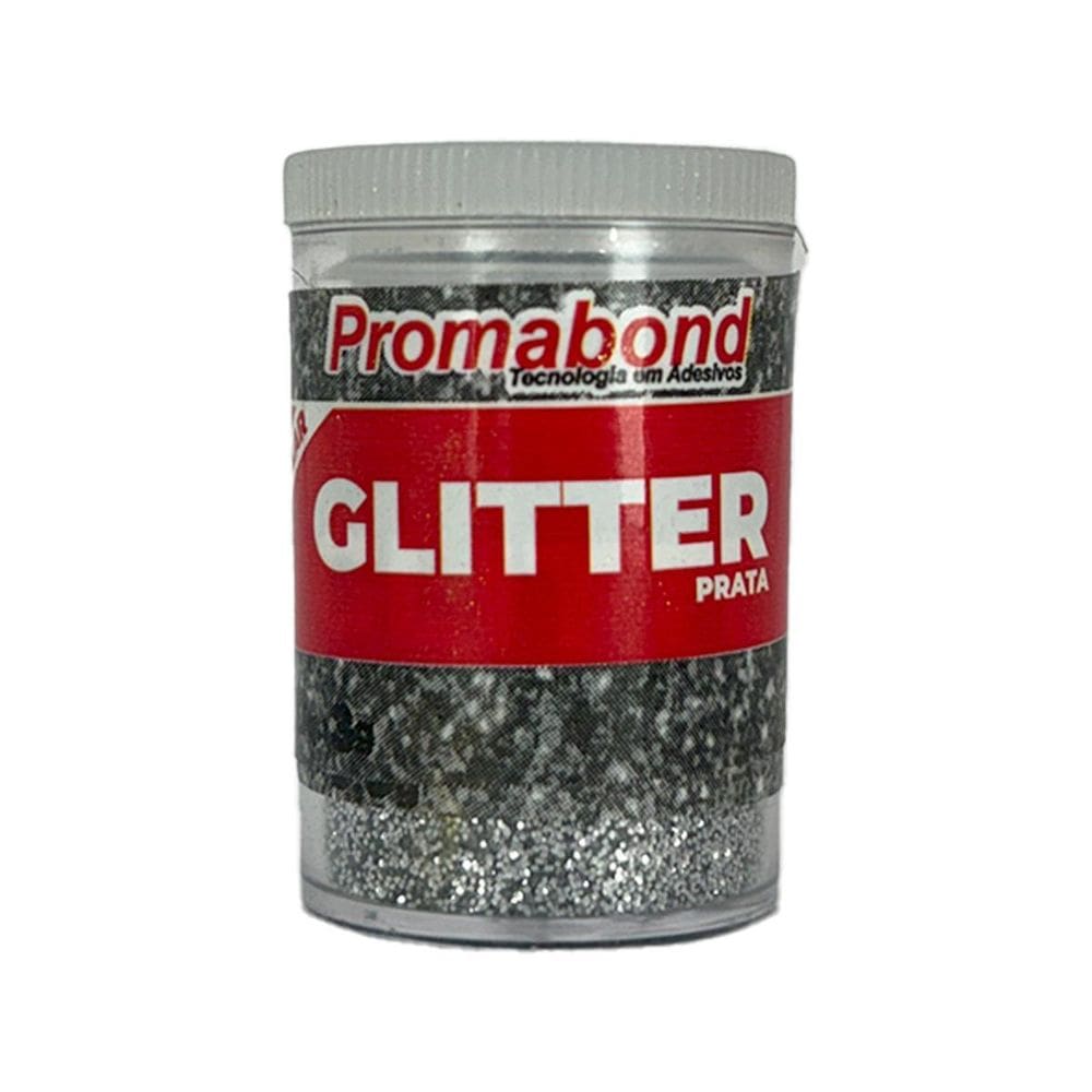 Glitter Escolar Brilhante Cores Vibrantes Prata