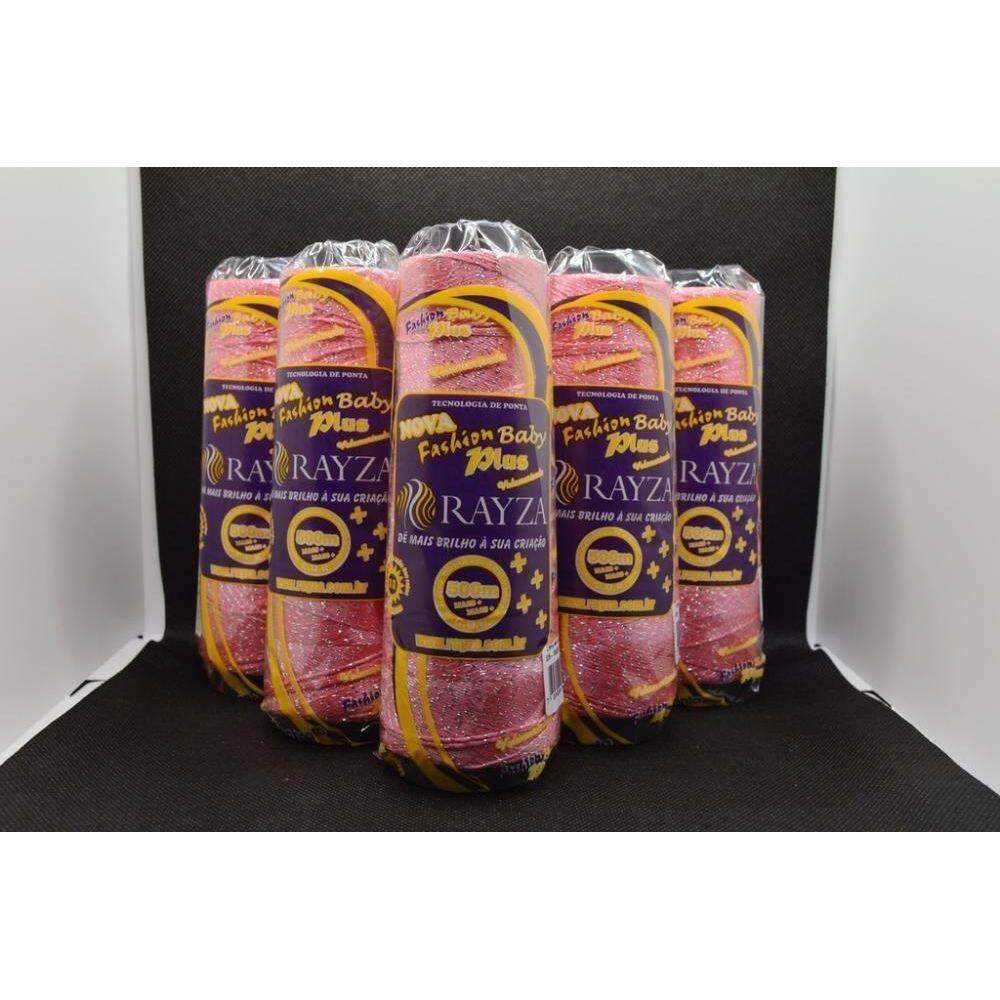 Linha Rayza Fashion Plus Prata Baby Fina Tex 144-Pink Prata