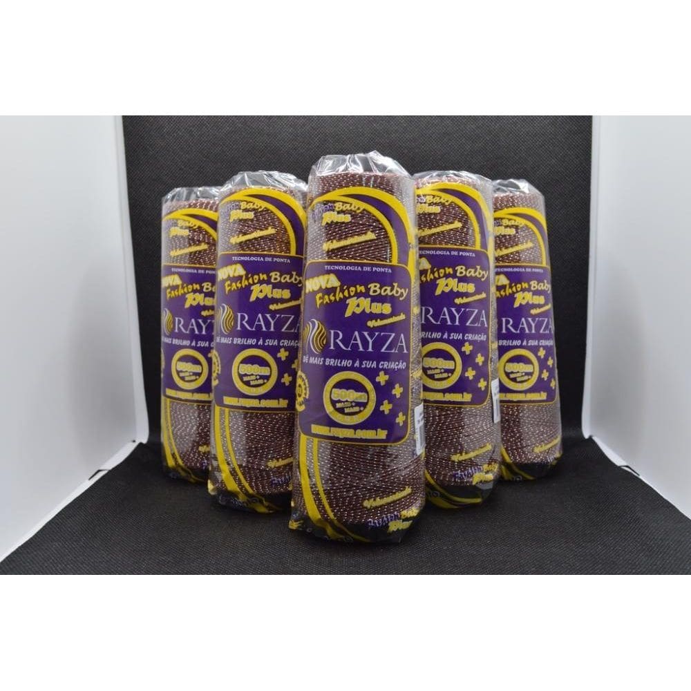 Linha Rayza Fashion Plus Prata Baby Fina Tex 144 Marromprata