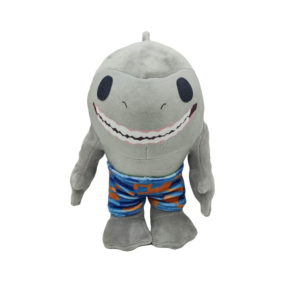 Boneca de pelúcia King Shark Anime Cinza 28cm