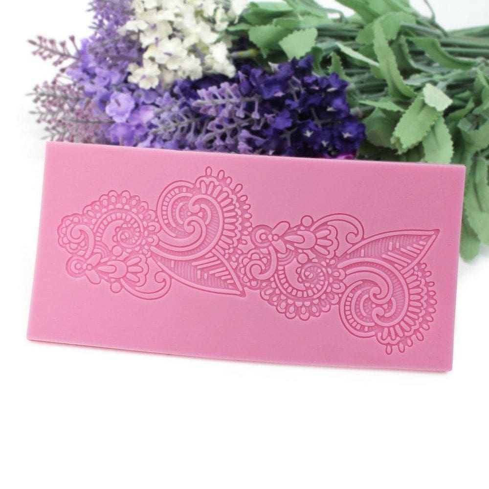 Molde Silicone Textura Bolo Decoraçao Renda Açucar Fondant