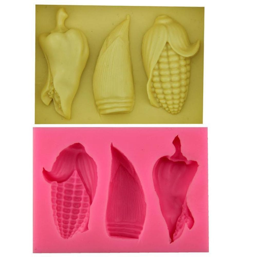 Forma Molde Silicone Legumes Milho Pimentao Verduras Fondant