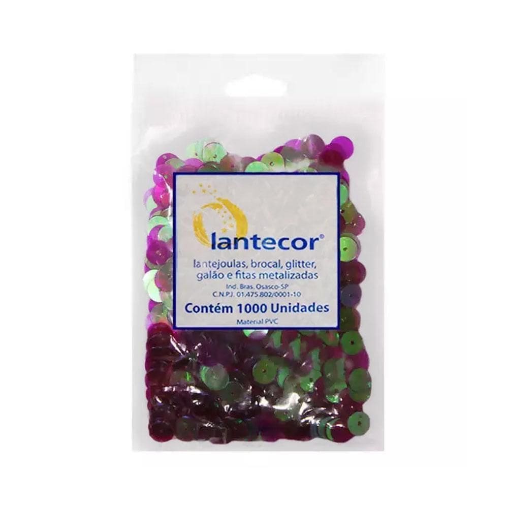 Lantejoula Holográfica 8Mm Iris Pink 1000 Unidades Iantecor