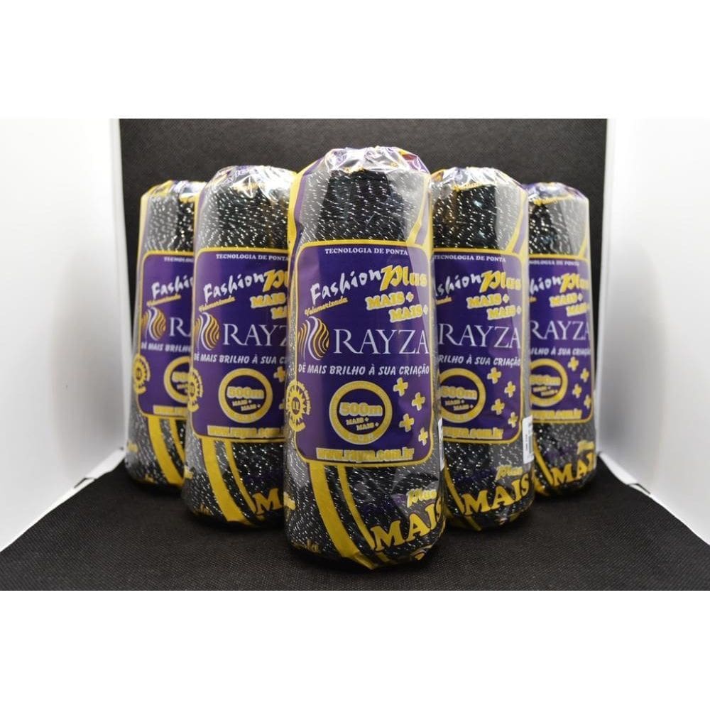 Linha Rayza Fashion Plus Prata Grossa 210-Preto Prata