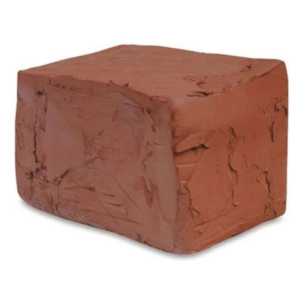 2X Argila Escolar Vermelha Modelar Escultura Artesanato 1Kg