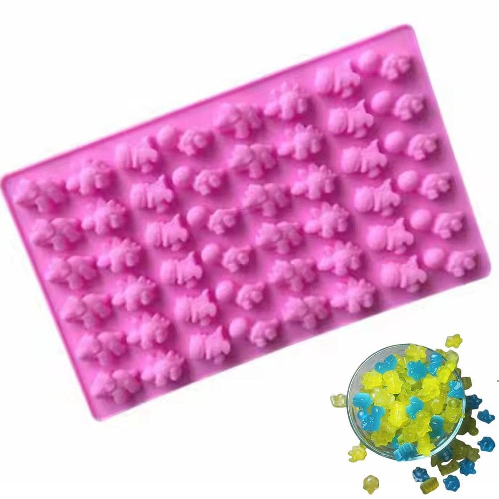 Molde Silicone Dinossauros Balas Gummy Goma Candy Chocolate