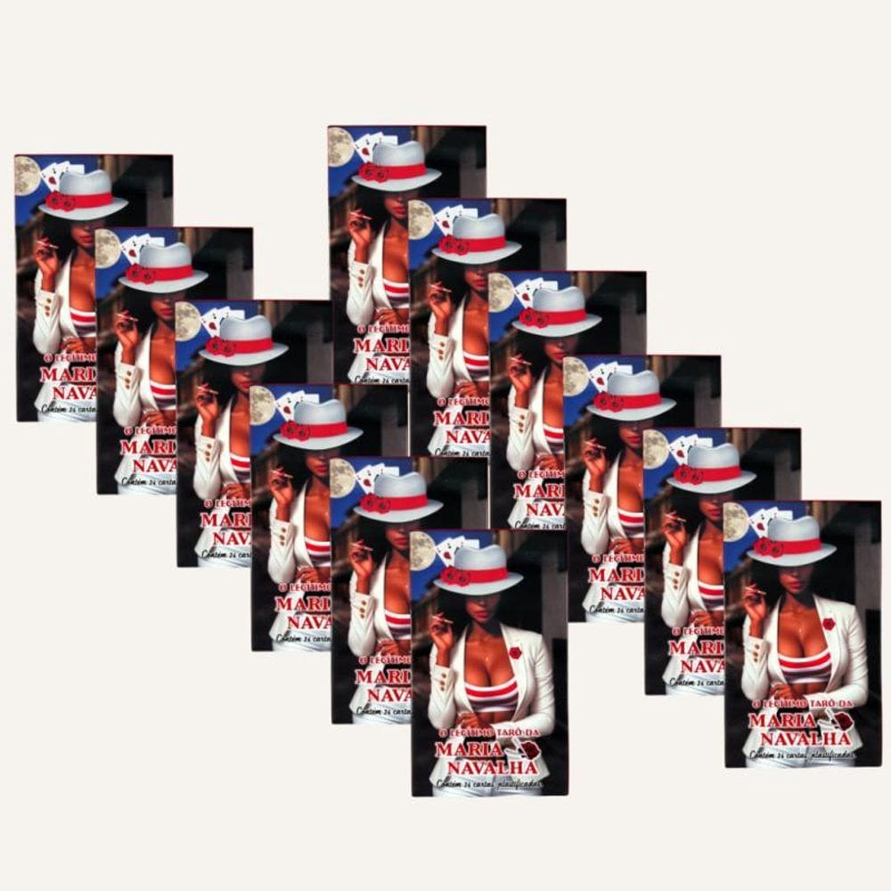 Kit 12 Tarôs Maria Navalha Ou Maria Mulambo 36 Cartas