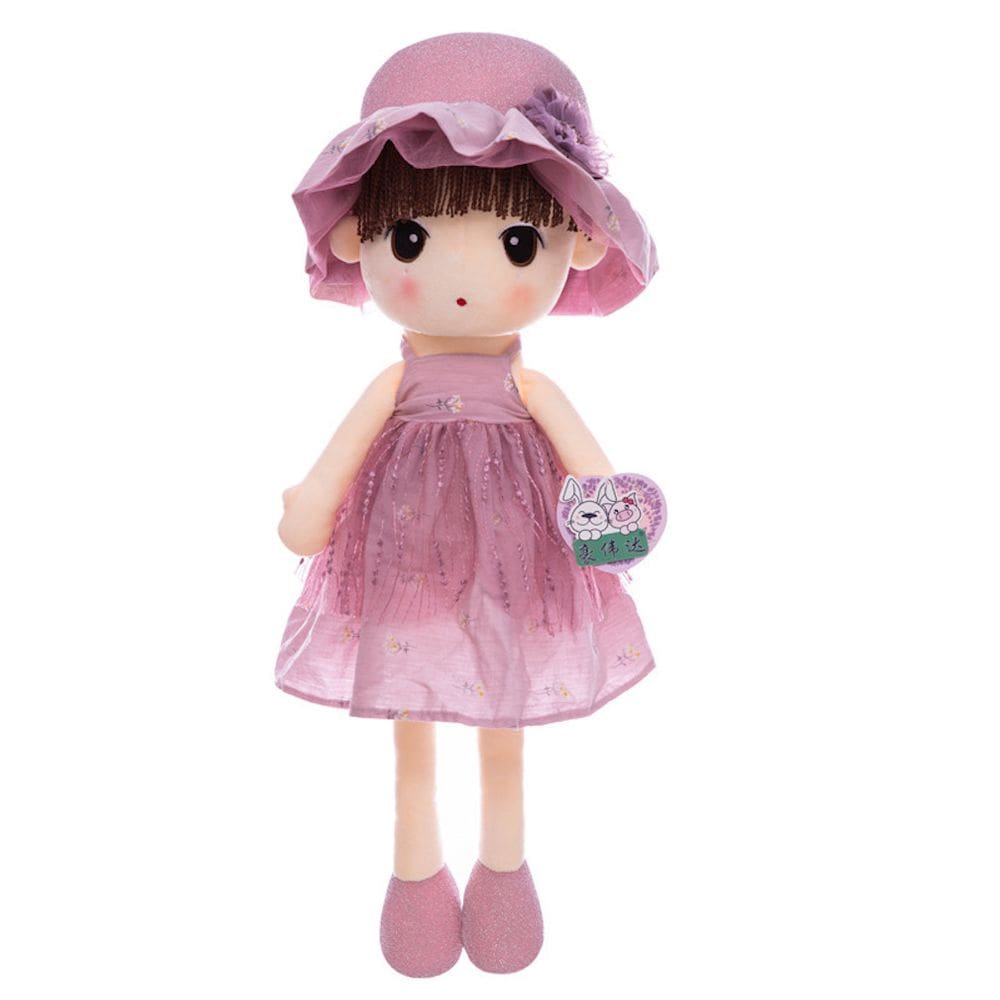 Boneca de pelúcia Princess Pink 50 cm para presente de aniversário para meninas