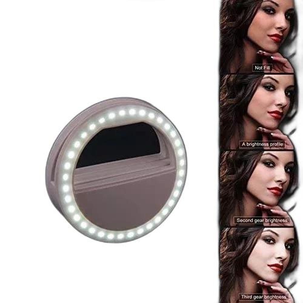 Clipe Anel Led Flash Selfie 3 Níveis De Luz Celular Noteboo
