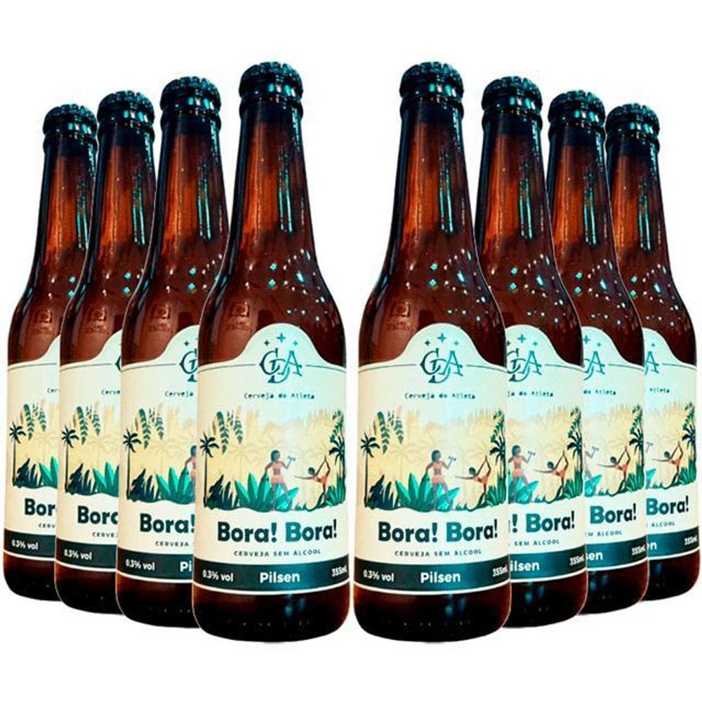Cerveja Sem Álcool Pilsen Atleta Bora Bora - 335 Ml -08 Un