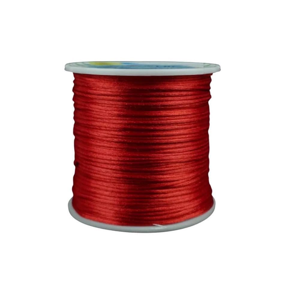 Cordão Acetinado Rabo De Rato 1Mm Rolo Com 100 M Vermelho