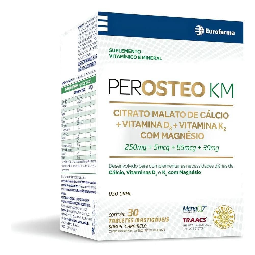 2X Perosteo Km C/30 Citrato Malato De Cálcio Magnésio