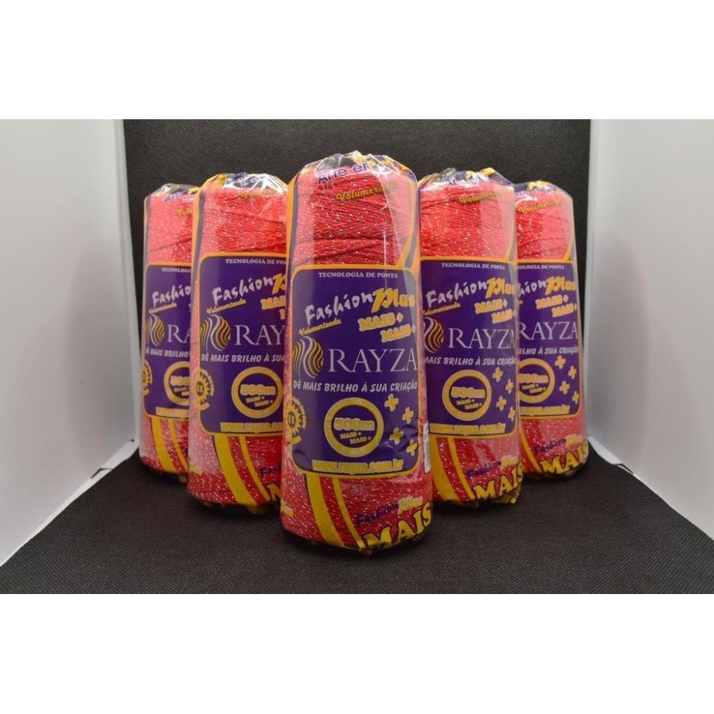 Linha Rayza Fashion Plus Prata Grossa 208-Vermelha Prata