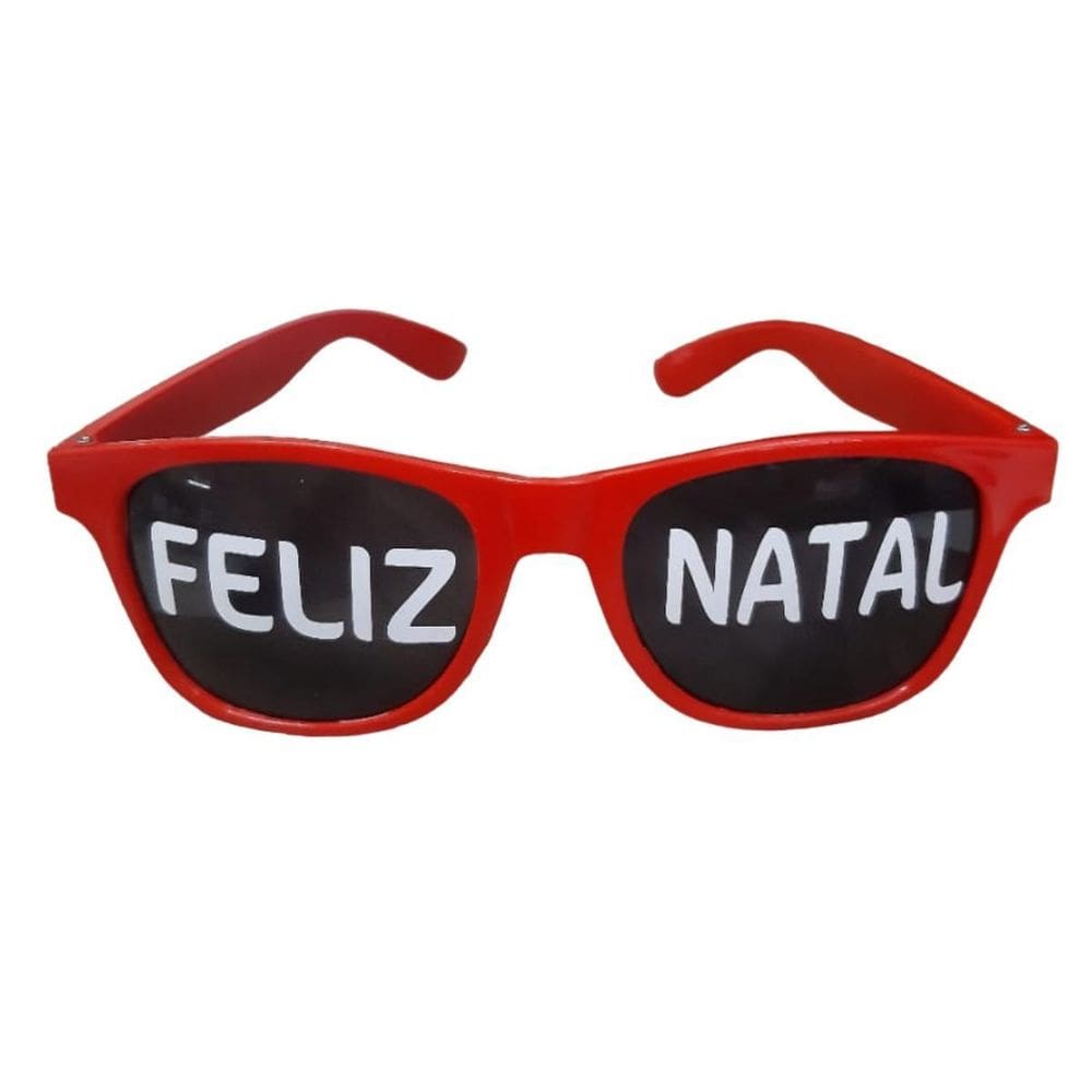 Kit 10 Óculos Personalizados Com Frase Feliz Natal