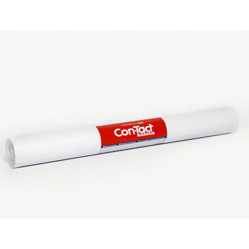 2X Plastico Adesivo Contact Branco Fosco 45Cm Com 10 Metros