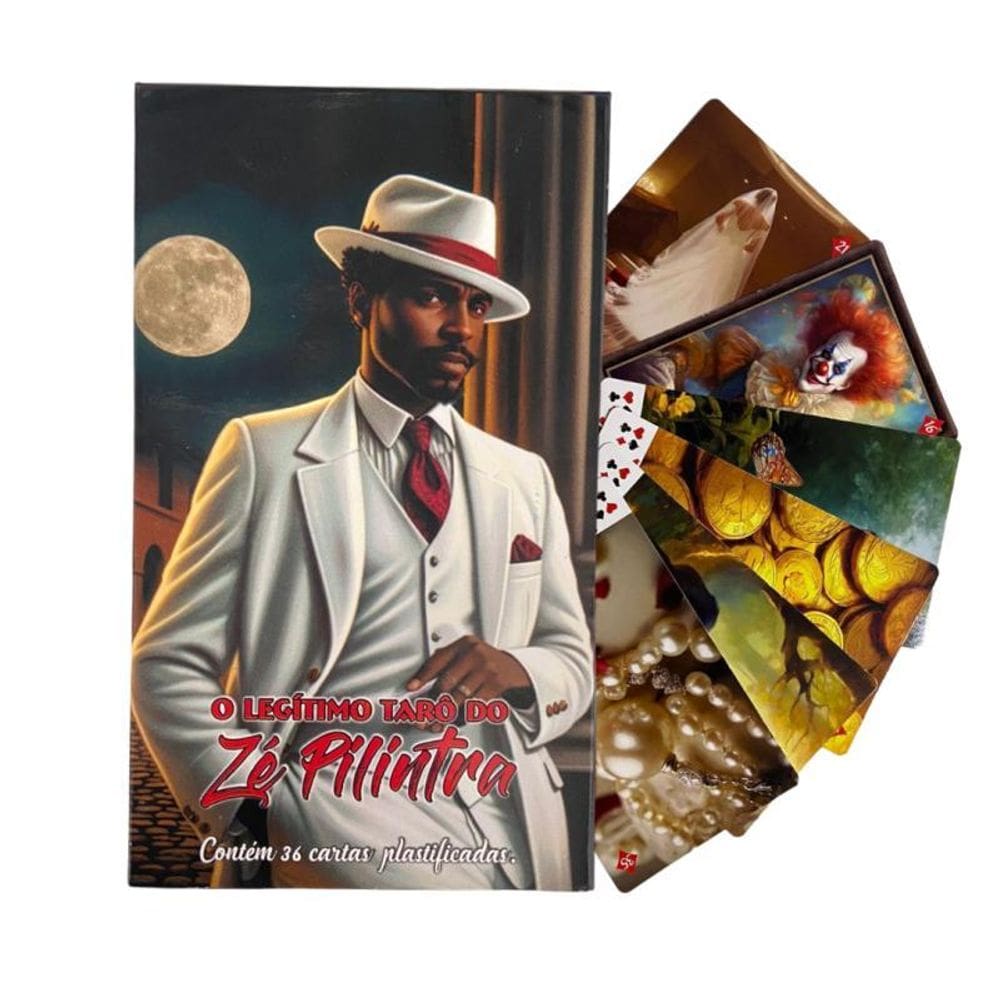 Baralho Tarô Zé Pilintra 36 Cartas Plastificadas + Presente