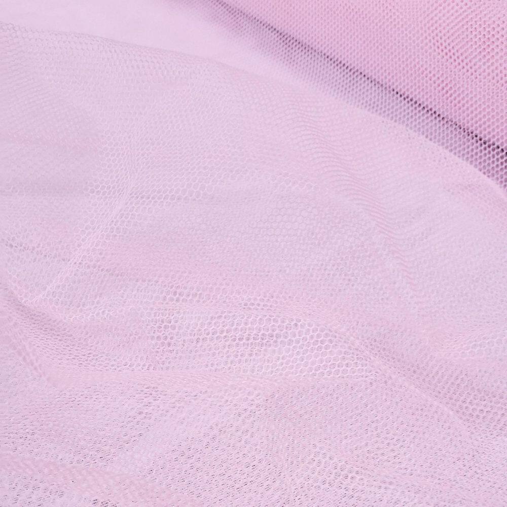 3 Metros Tecido Filó Grosso Armação De Vestido Rosa Claro