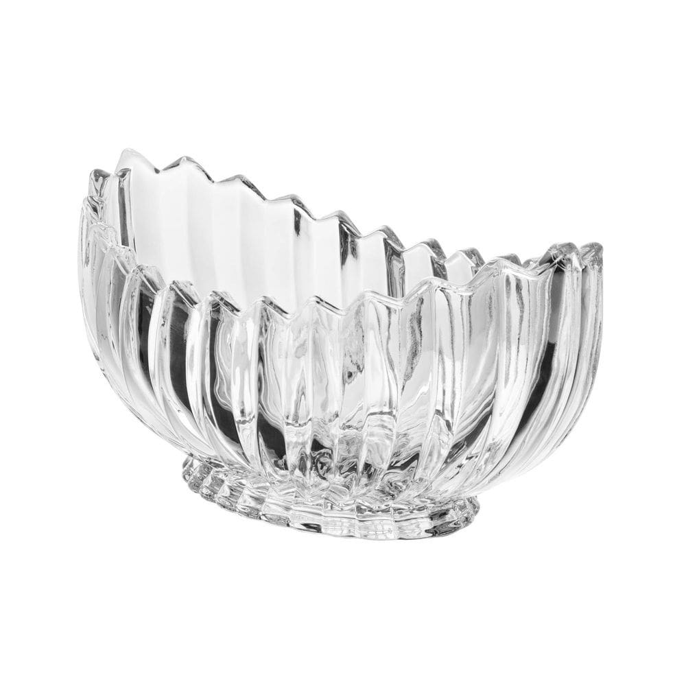 Centro de Mesa Decorativo de Cristal Geneva Transparente 28x15cm Wolff