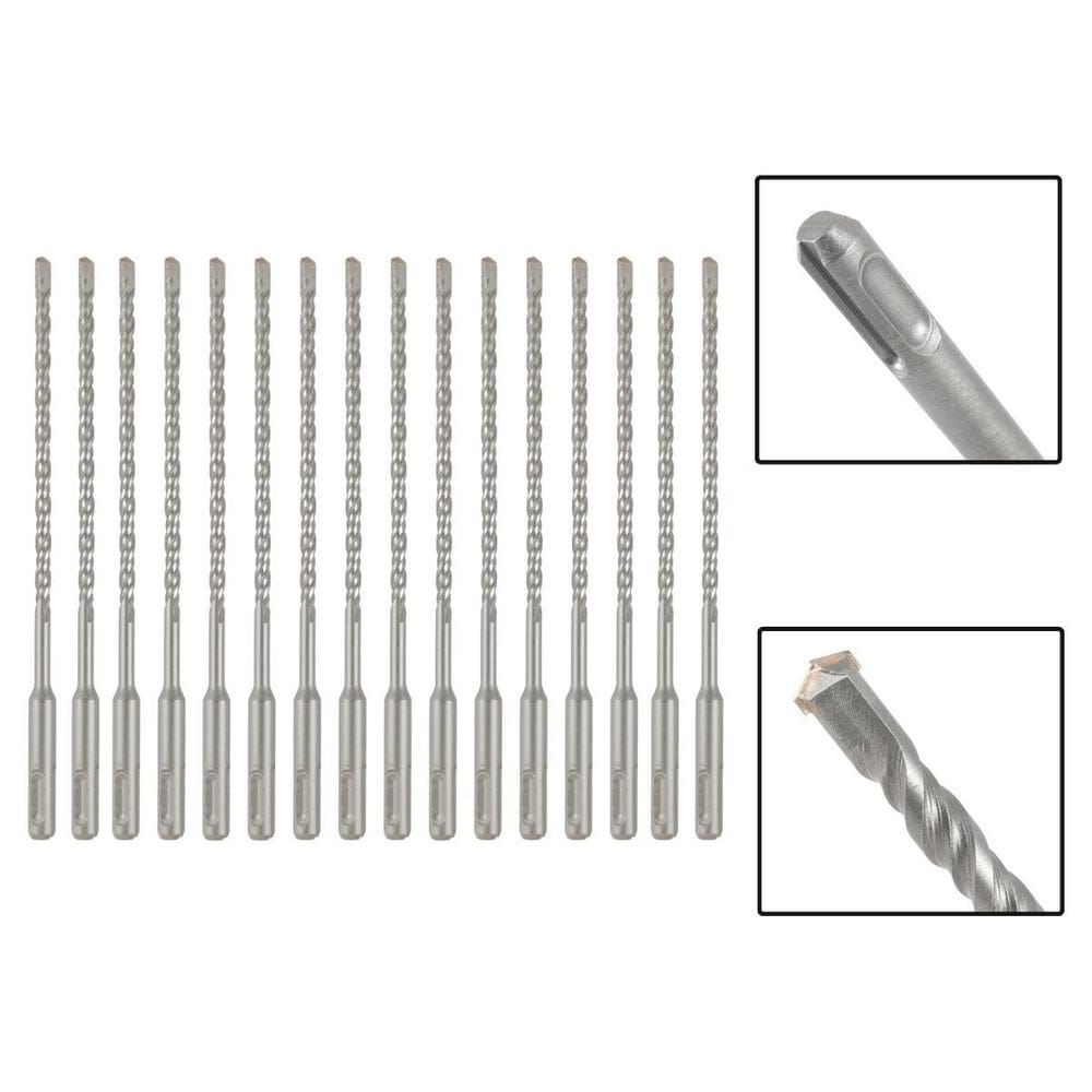 Jogo 16 Brocas Sds Plus 8X400 Mm Aço Carbono Tungstênio