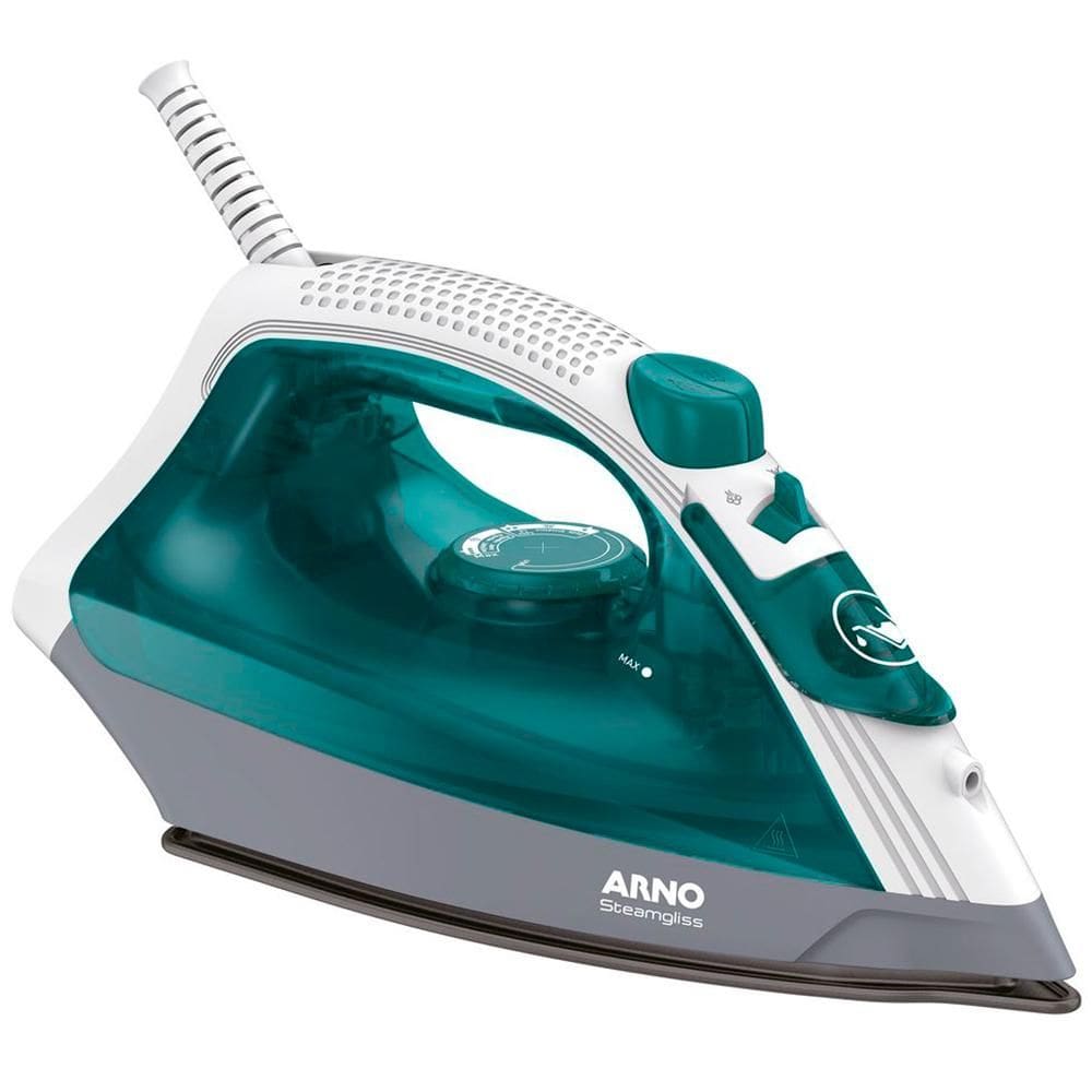 Ferro A Vapor Arno Branco/Verde Antiaderente 127V