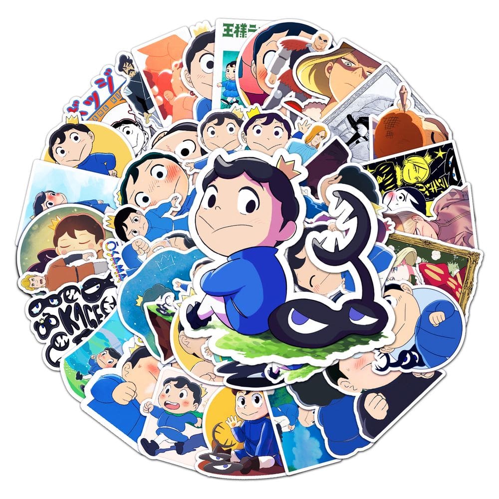 Pacote de adesivos Rankings of Kings of Kings Anime, vinil impermeável, 50 unidades