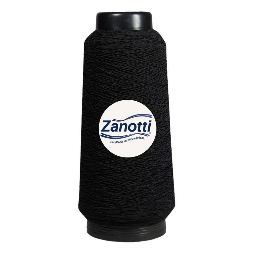 2X Elástico Lastex Zanotti Rolo Com 500 Metros Preto