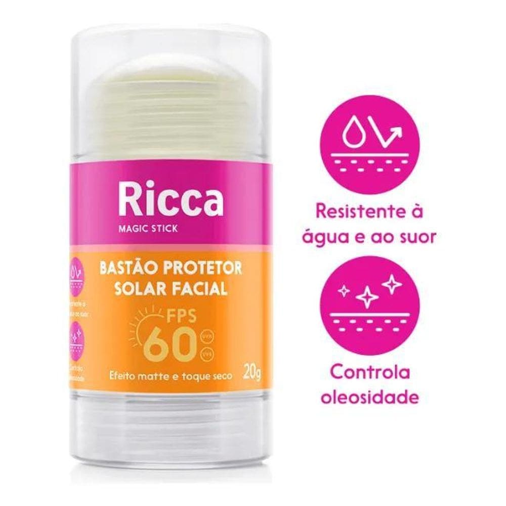 2X Bastão Facial Protetor Solar Fps60 Ricca