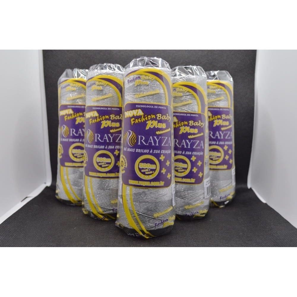 Linha Rayza Fashion Plus Prata Baby Fina Tex144-Cinza Prata