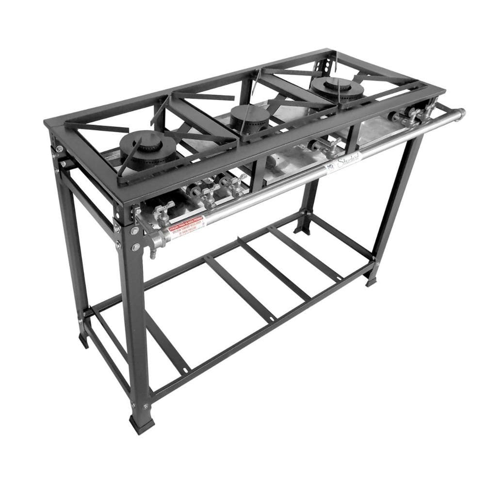 Fogão Industrial 3 Bocas 2 Duplas Gás Baixa Pressão MR Fogões P5