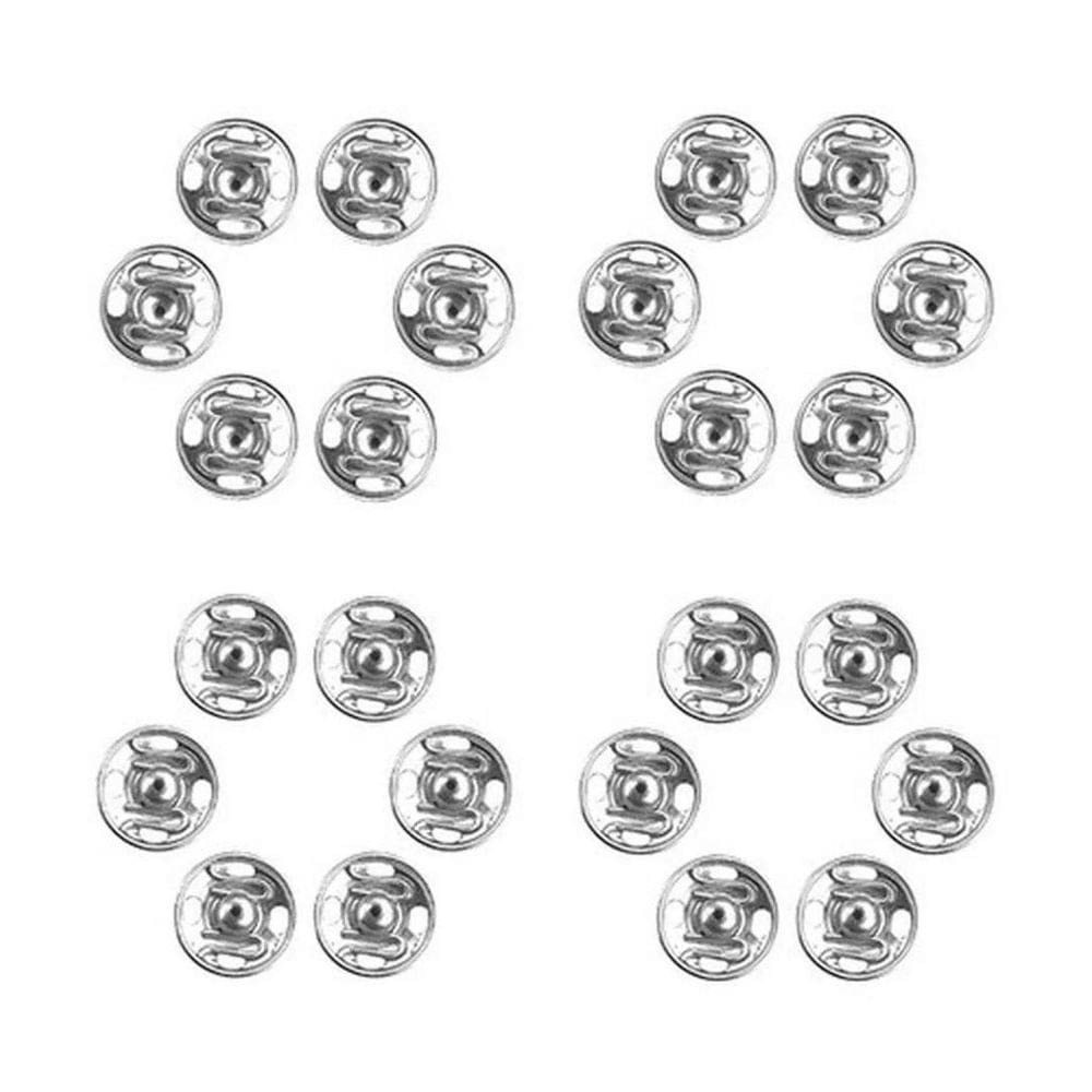 Colchete De Pressão N.1 Níquel 10Mm Cartela Com 36 Peças