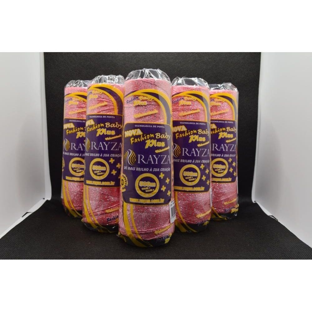 Linha Rayza Fashion Plus Prata Baby Fina Tex 144-Pink Prata