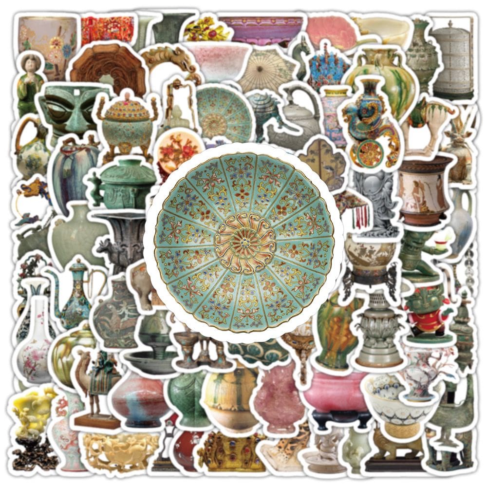 Adesivos 100 unidades/lote Chineses Culturals Relics Waterproof Vin