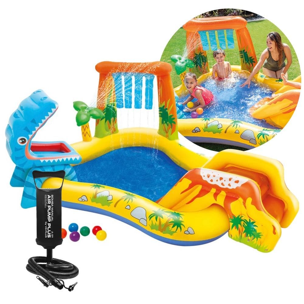 Centro de Diversões Inflável Parque dos Dinossauros com Bomba de Inflar Intex