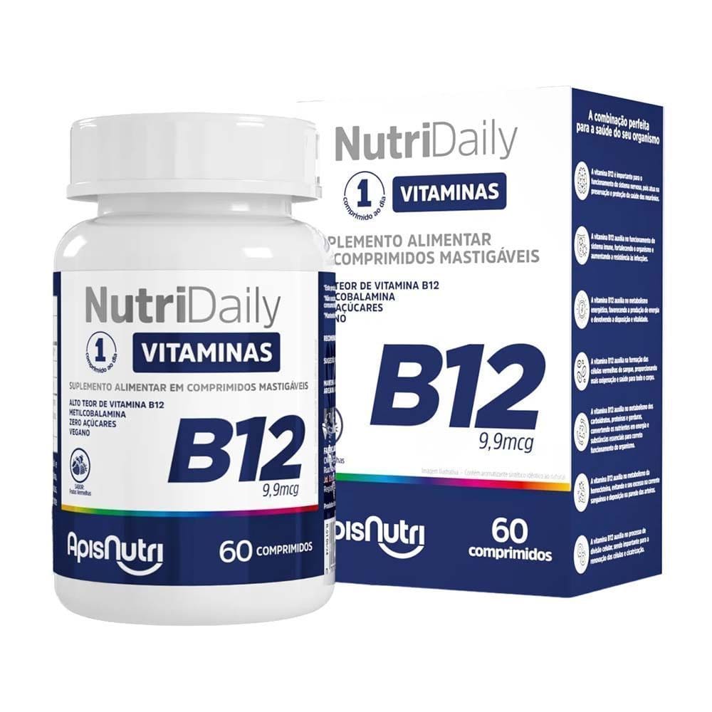 Nutridaily B12 Frutas Vermelhas ApisNutri 60 Comprimidos