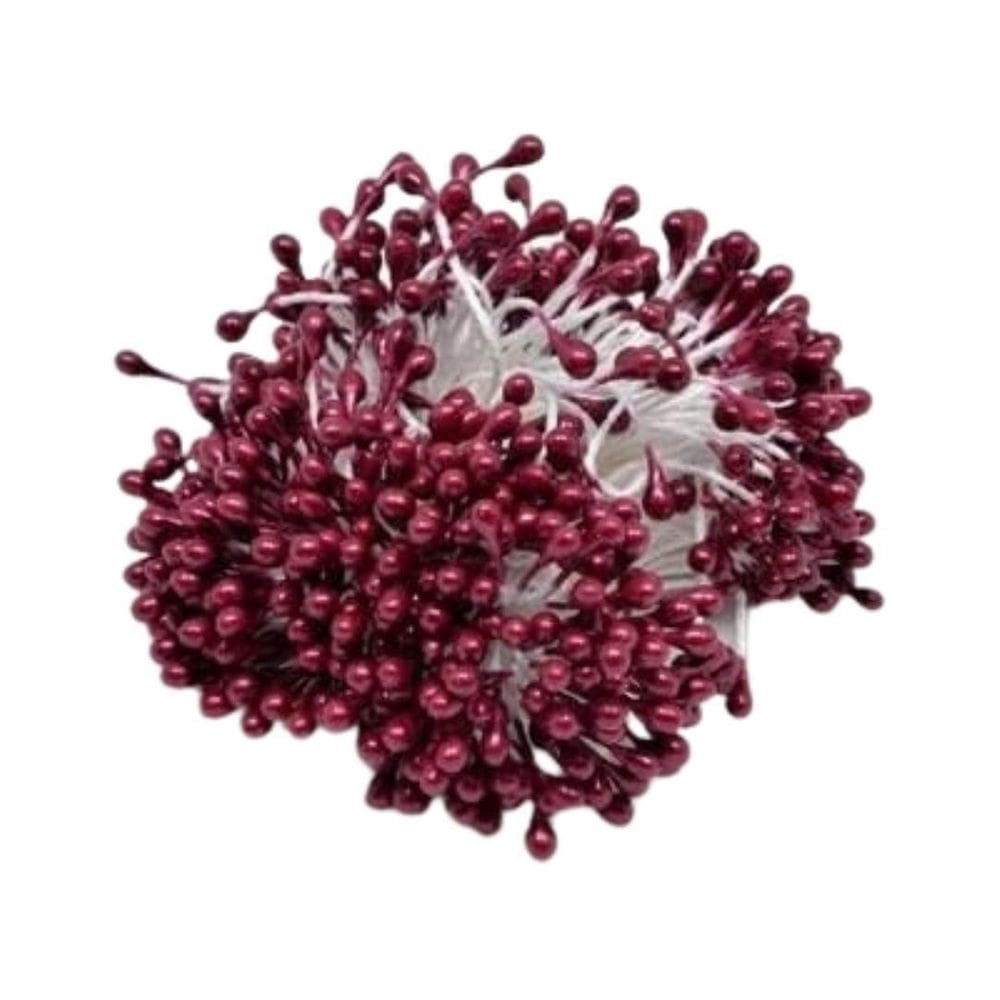 Pistilo Para Artesanato Flor Vinho 6Cm Com 100 Unidades