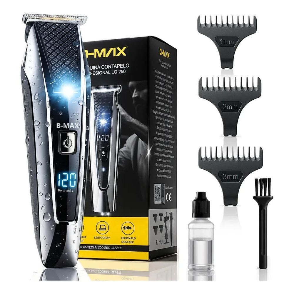 2X Maquina De Corta Cabelo Aparador Barba A Prova D`Agua Pro