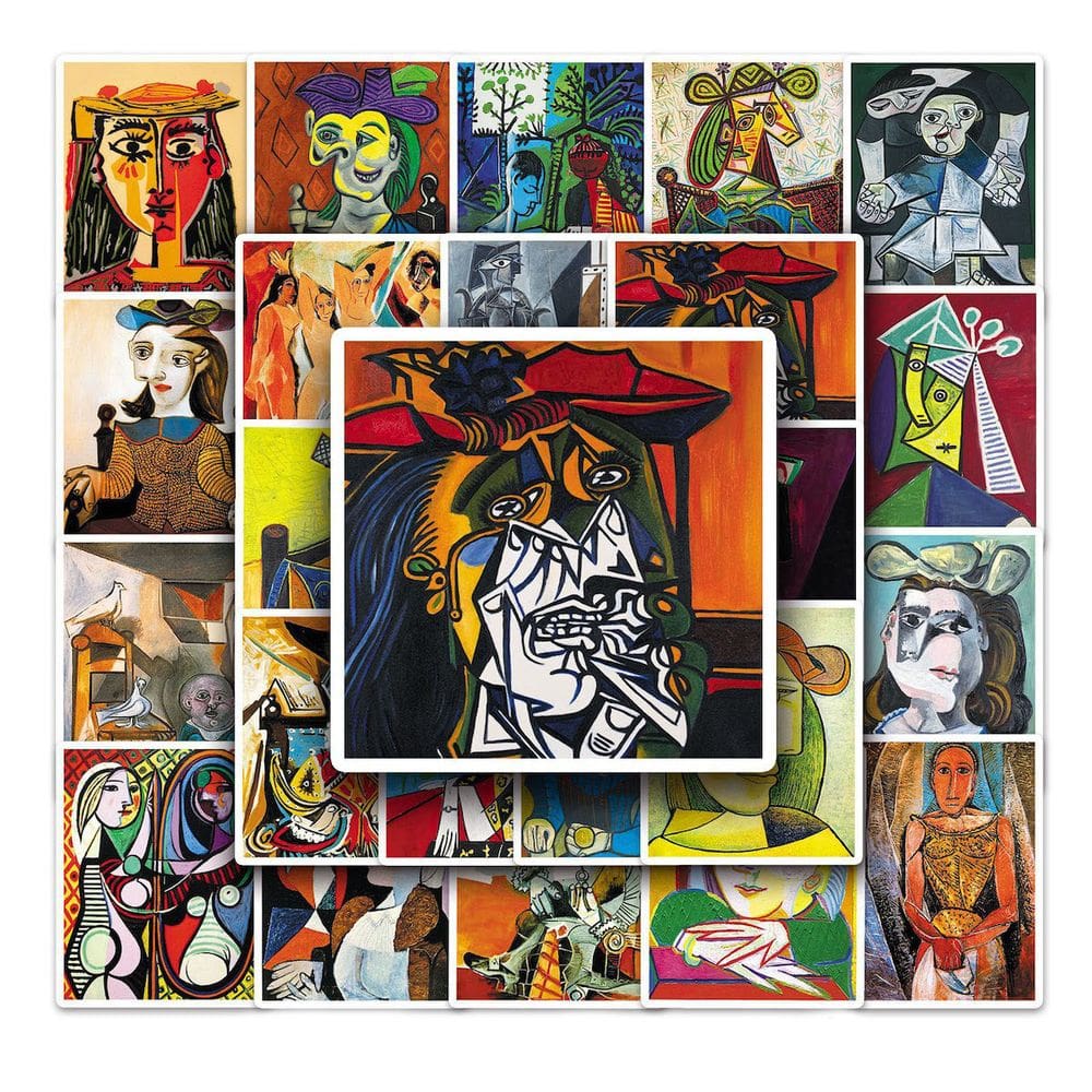 Pacote de adesivos Pablos Picassos Anime, vinil impermeável, 50 unidades