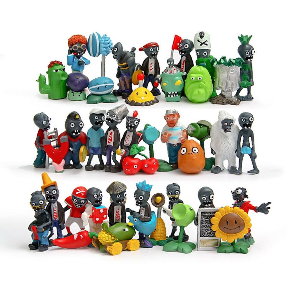 Coleção de brinquedos de figuras de anime Plants Zombies, modelo de 40 unidades