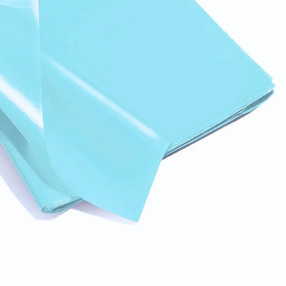 Kit 11 Folhas Papel De Seda Azul Claro 48Mm X 60Mm