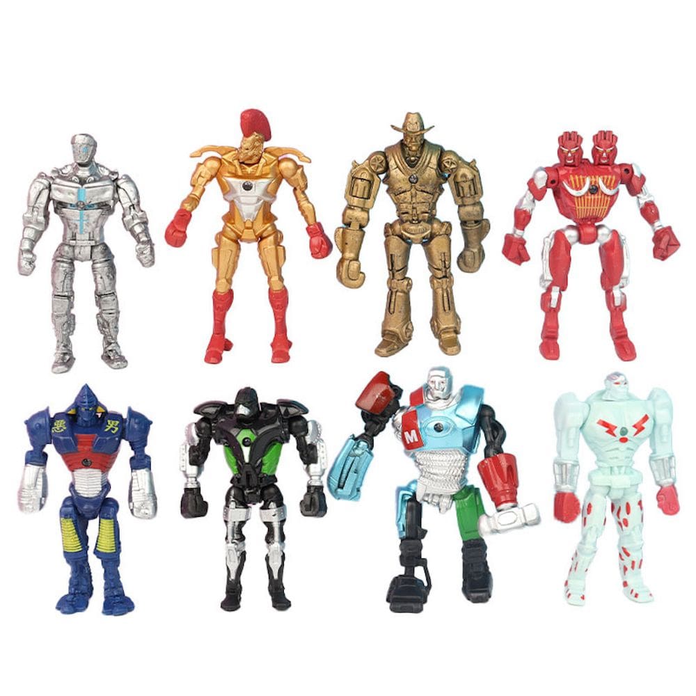 Coleção de brinquedos de figuras de anime, decoração de modelos, 8 peças de aço real