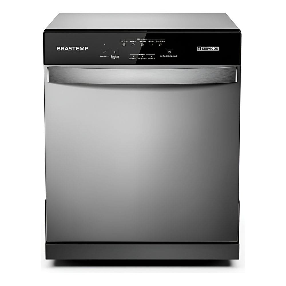 Lava Loucas 8 Servicos 220v Inox Compacta  Brastemp