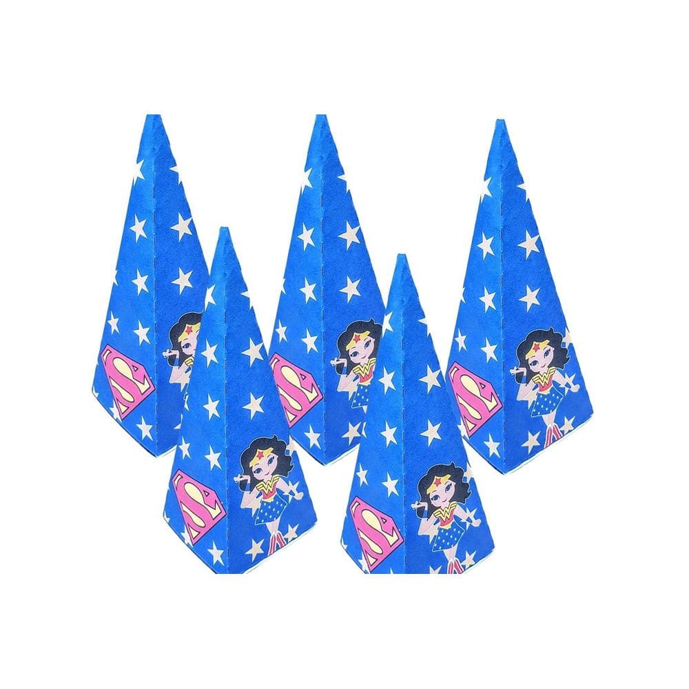 10 Caixas Avulsas Festa Superman E Maravilha - 10 Cone