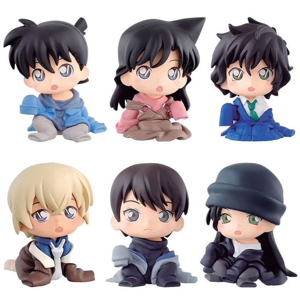 Coleção Figure Toy, anime Detective Conan, 6 unidades