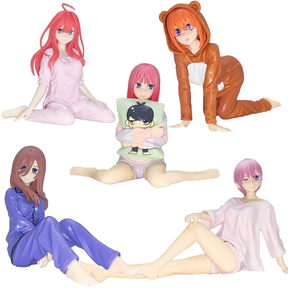 Coleção Figure Toy, pijamas quíntuplos, anime, 5 unidades