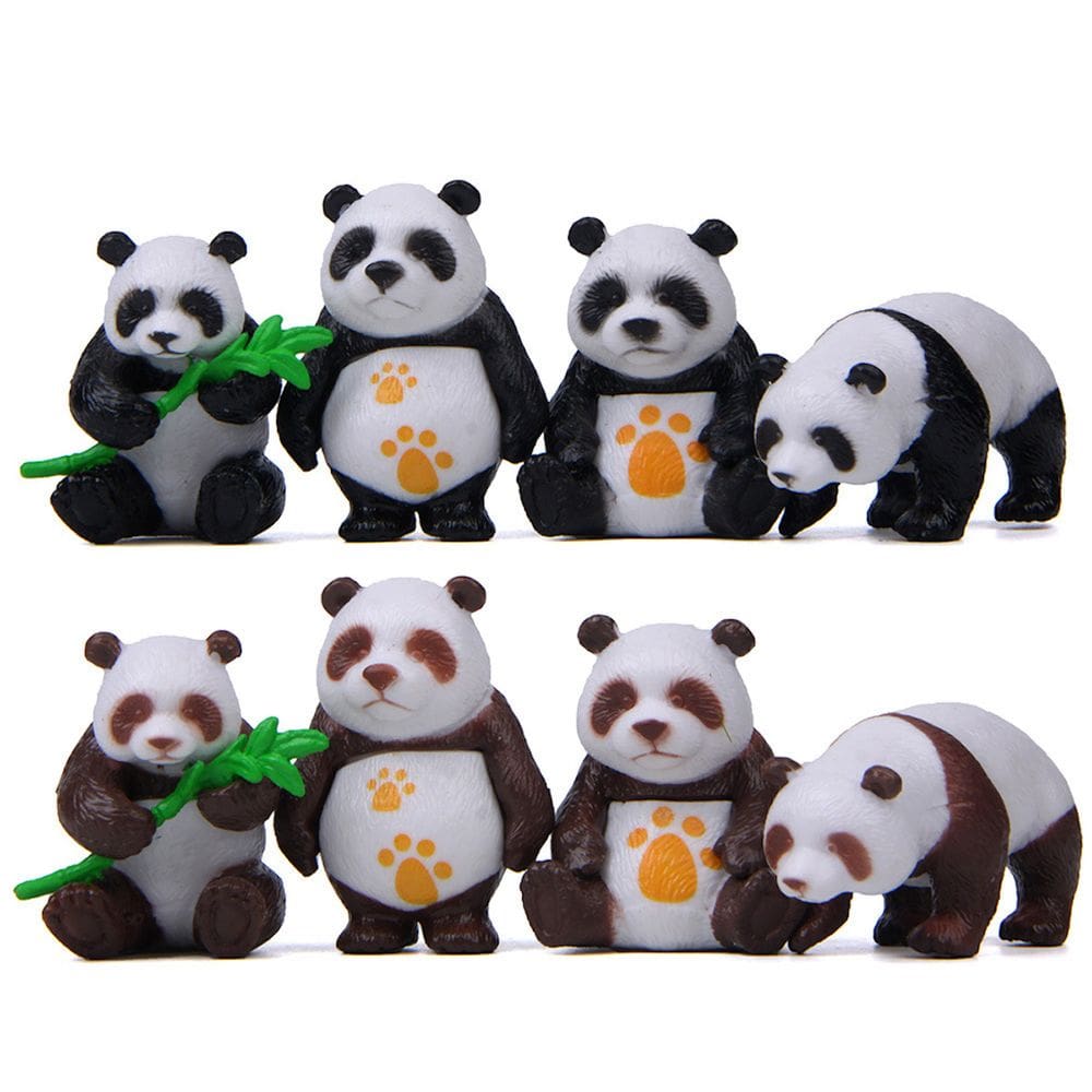 Coleção Figure Toy Lovely Panda, 8 peças de PVC de 4,3 a 5,6 cm