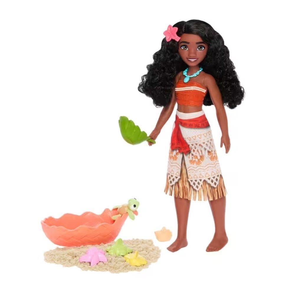 Boneca Disney Moana Com Bebe Tartaruga Jfc40